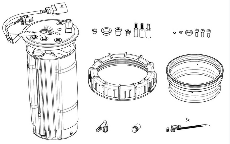 BMW 335d Diesel Emissions Fluid Heater Assembly OEM F01C600252 (BMW SCR Reservoir Heater Assembly) Bosch