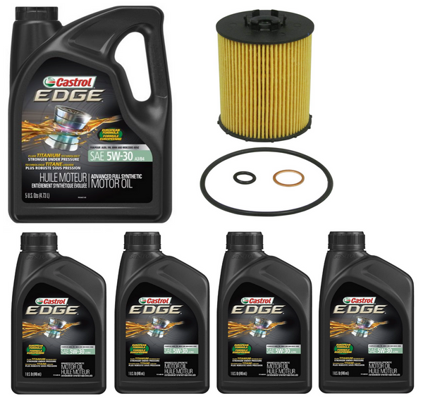 BMW F10 M5 Oil Filter Service Kit By Castrol Edge Euro Car (2013-2016) Castrol