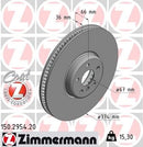 BMW G05 X5 M Sport Brake Front Brake Rotor By Zimmermann 34116875283 or 34116875284 Brake Parts Zimmermann