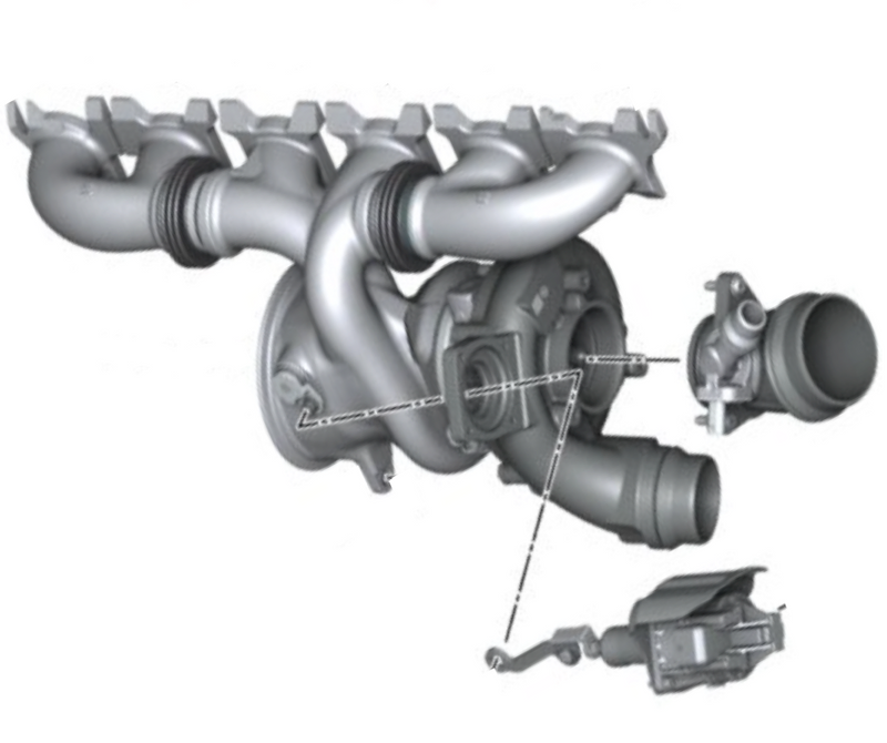 BMW G01 X3 & X4 M40i New Turbocharger Assembly OEM 11657934387 Borg Warner