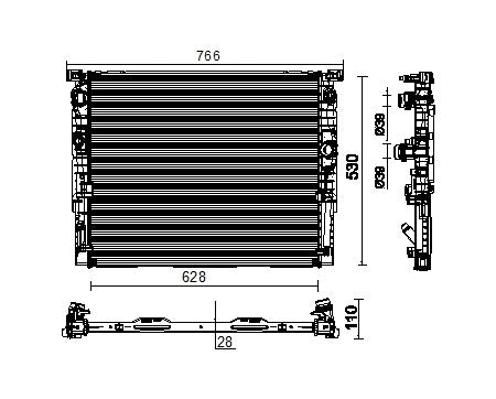 BMW G30 5-Series 530i & 540i Engine Cooling Radiator OEM 17118476010 (2017) Engine Cooling Mahle
