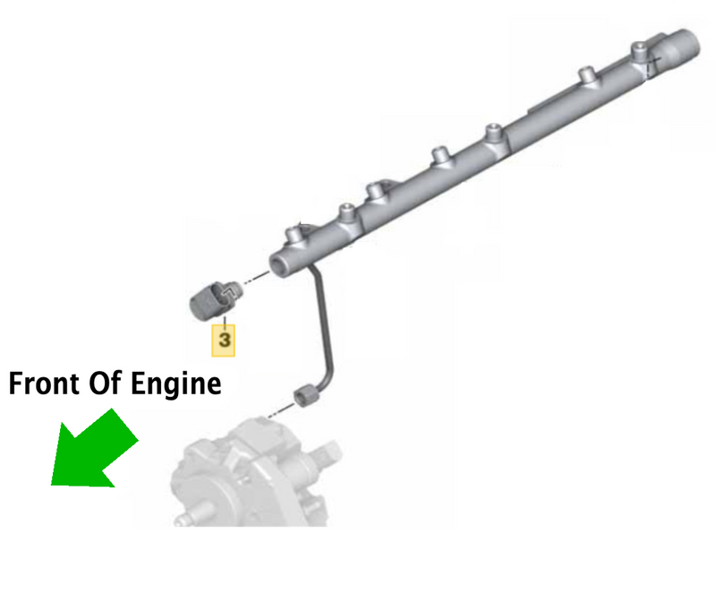 BMW X5 xDrive35d Fuel Pressure Sensor By Vemo 13537787167 Vemo