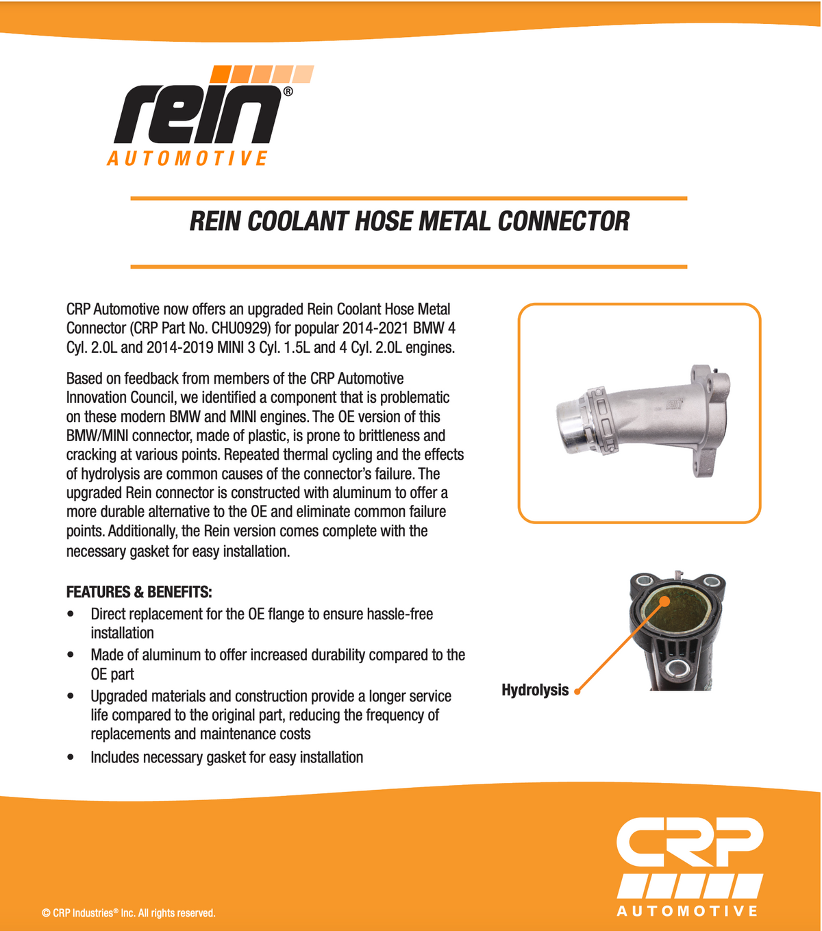 BMW F48 X1 Coolant Hose Flange By Rein 11118511205 (Upgraded) BMW F48 X1 Coolant Hose Flange By Rein 11118511205 (Upgraded)