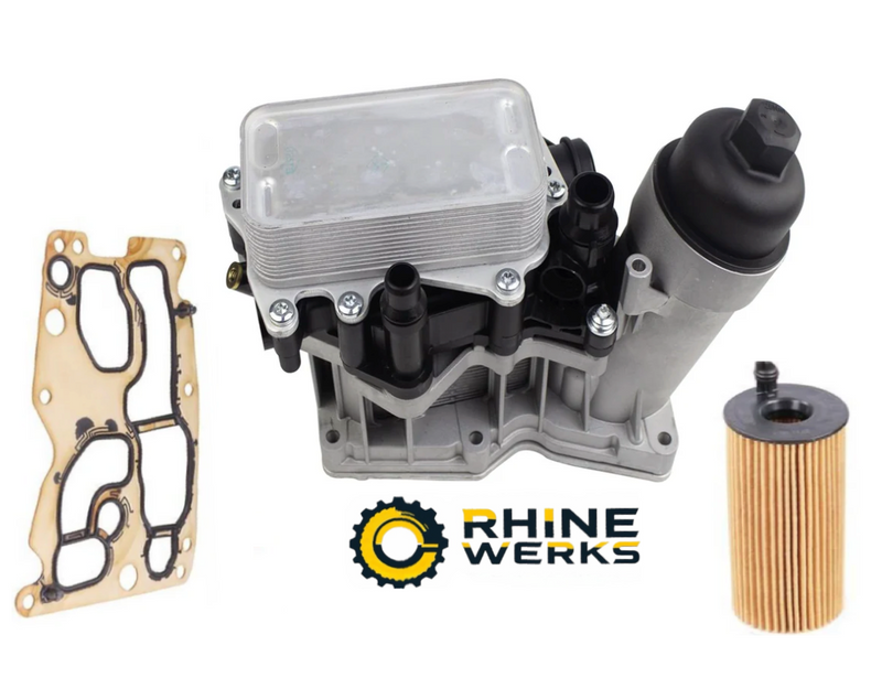 BMW X3 xDrive28d Oil Filter Housing W/Cooler By RhineWerks W/OEM Filter 11428507697 (Aluminum Upgrade) RhineWerks