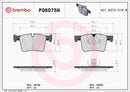 BMW F30 3-Series Front Ceramic Brake Pad Set By Brembo 34106799801 Brake Parts Brembo