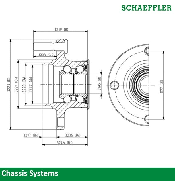 BMW E46 3-Series Front Wheel Bearing OEM 31226757024 Driveline & Axle F.A.G. Bearings