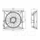 BMW E36 318i, 318is & 318ti Auxiliary Fan Radiator By TYC 64508372039