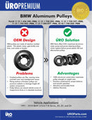 BMW E46 3-Series Power Steering Pump Pulley Aluminum 32421740858 Steering & Transmission Uro Parts