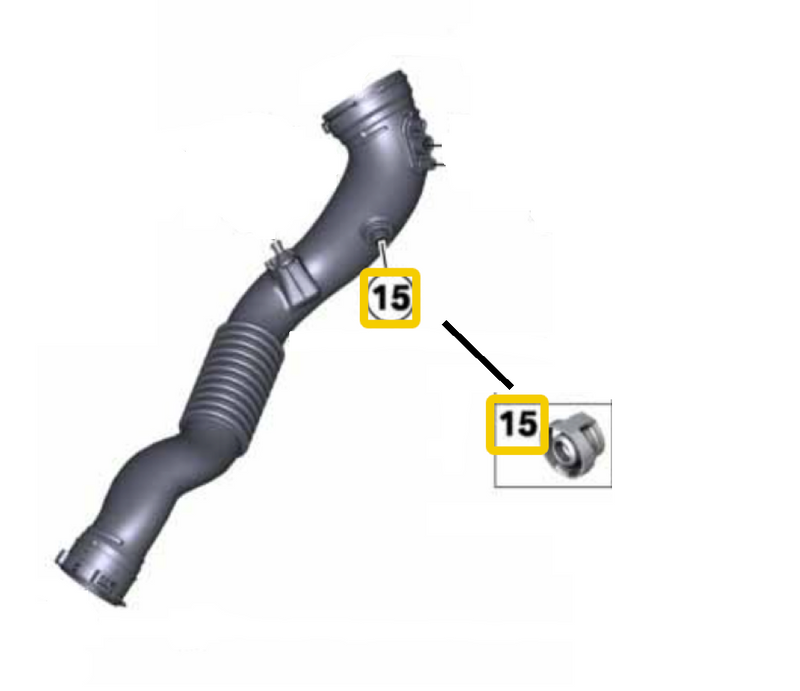 BMW 335i Intake Boot Hose Locking Plug OEM 13907515387 Fuel & Emissions OEM