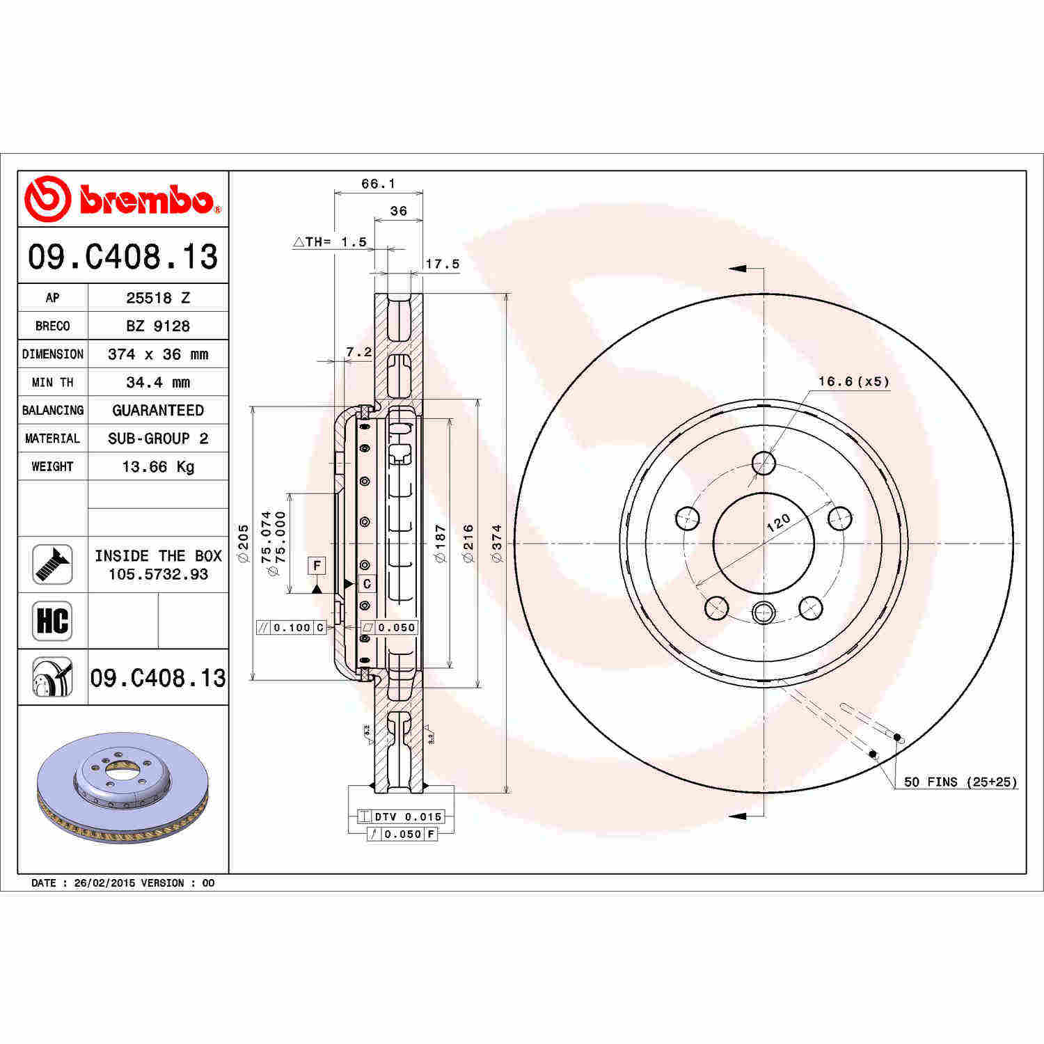 BMW F01 750i Front Brake Rotor | 34106894383 or 34106894384