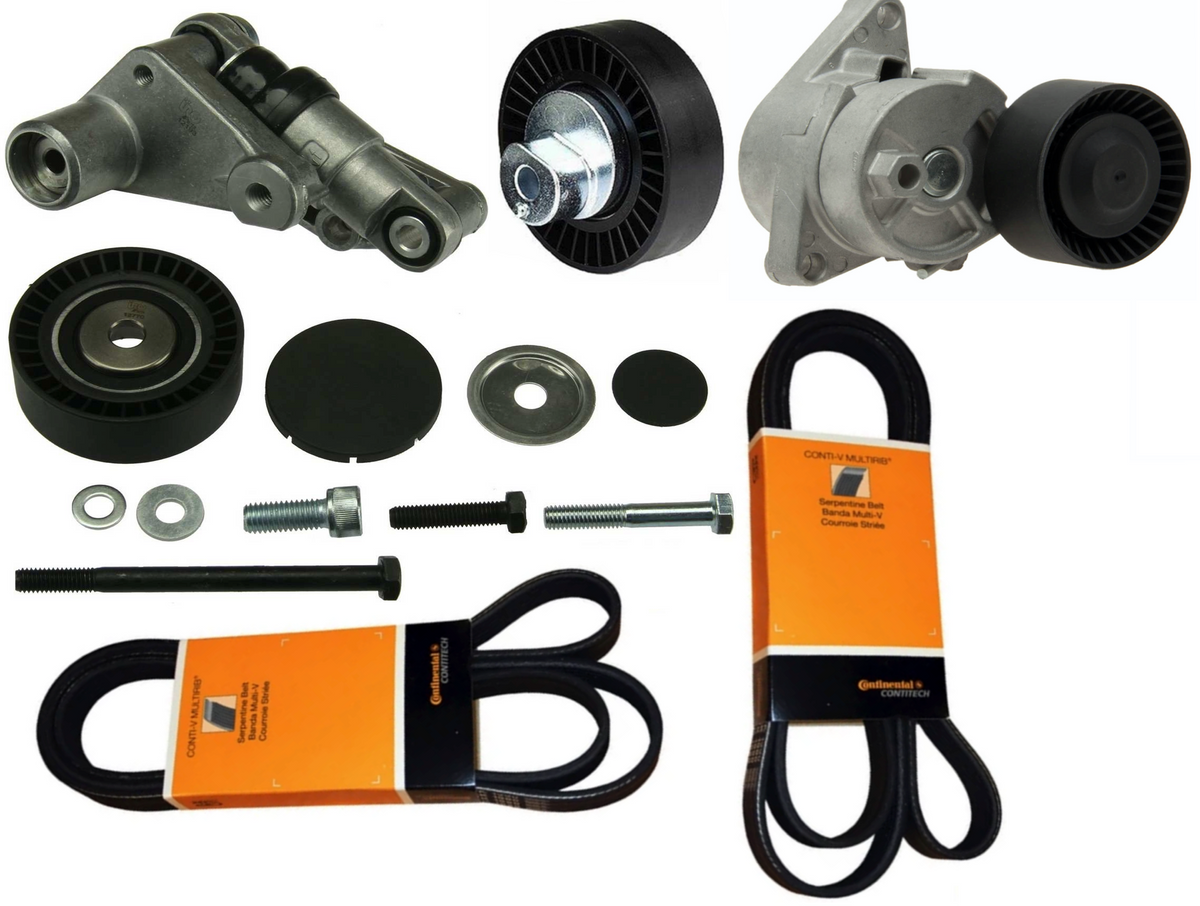 Kit De Correa Serpentina INA Con Tensor Y Poleas Para BMW Serie 5, 6, 7, X5 - Reemplazo Completo