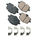 BMW F10 550i,550 xDrive Rear Ceramic Brake Pad Set By Akebono 34216857805 Brake Parts Akebono 550i 2011-2013